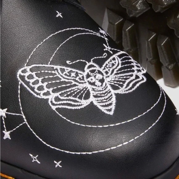 DR. MARTENS Monk Celestial Moth Platform Shoes Unisex Size Men 10/Woman 11 - Picture 3 of 11